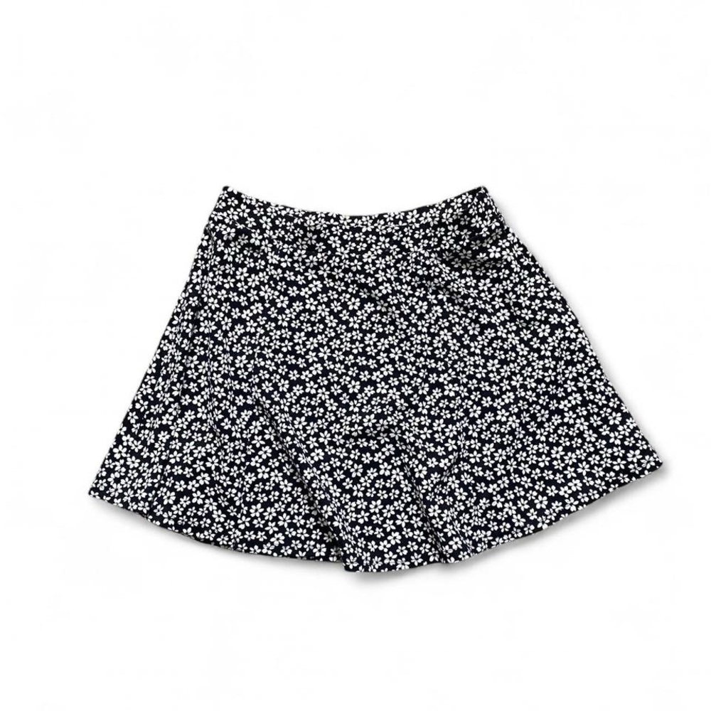 Floral Black and White Women's Skirt